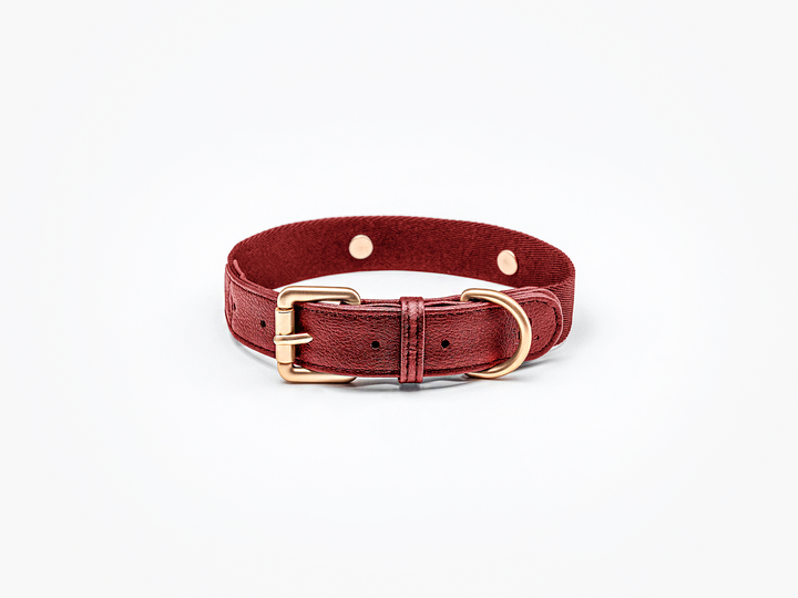 Burgundy Dog Collar